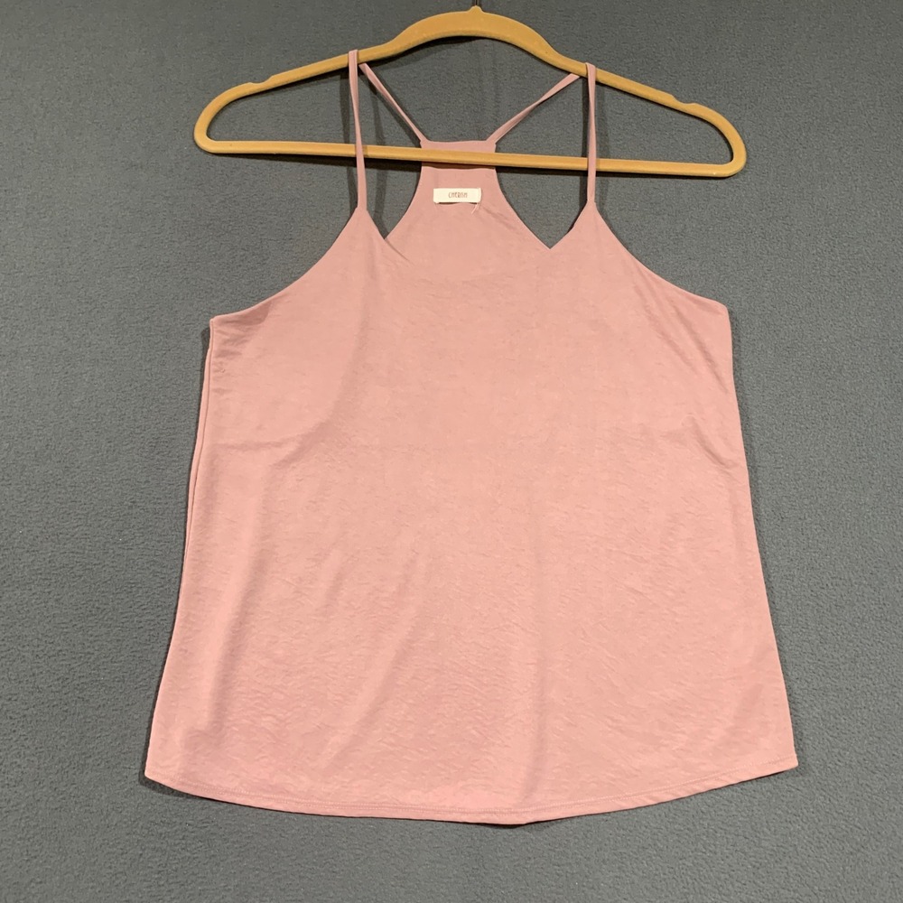 Cherish Womens Dusty Rose‎ Pink Racerback Spaghetti Strap Tank Top Size M Flowy